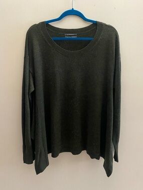 Anthropologie Dark Green Merino Wool Sweater
